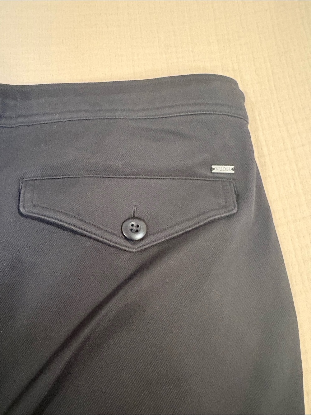 VUORI Solana Pant Twill Knit Size L Black Pull On Drawstring Pocket V450 - Picture 9 of 11